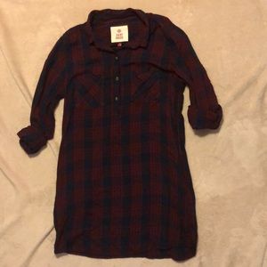 Plaid Shirt Dress